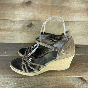 teva rivera womens size 8 shoes brown strappy wedge comfort sandals